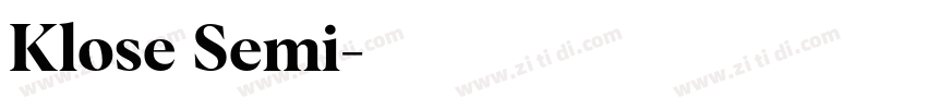 Klose Semi字体转换